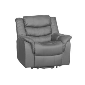 Hunter Leather Recliner Armchair (Grey)