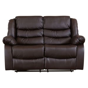 Buet Leather 2 Seater Recliner Sofa (Brown)
