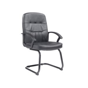 York Leather Faced Cantilever Chair