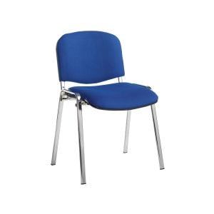 Pack Of 4 Chrome Frame Stacking Conference Chairs