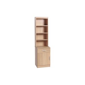 Small Office Deep Cupboard With Single Drawer & Hutch Bookcase
