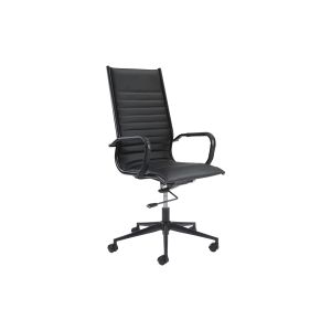 Bari High Back Faux Leather Executive Chair With Black Frame
