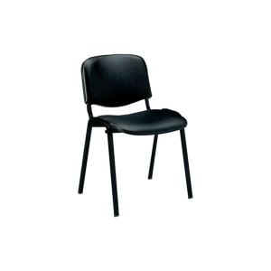Vogue Vinyl ISO Black Framed Stacking Conference Chair (Black)