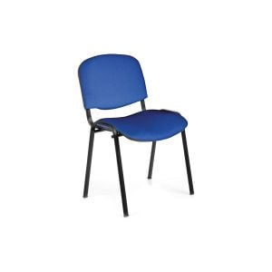 Vogue Fabric ISO Black Framed Stacking Conference Chair (Blue)