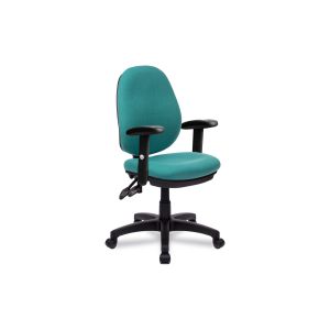 Barker High Back Fabric Operator Chair With Adjustable Arms
