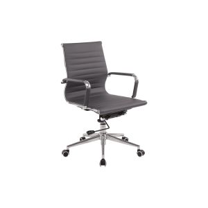 Andruzzi Medium Back Bonded Leather Executive Chair (Grey)
