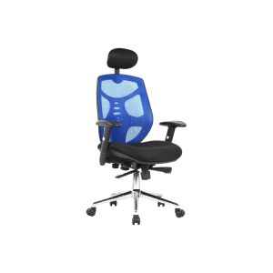 Dornock Blue High Mesh Back Operator Chair With Headrest