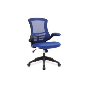 Moon High Mesh Back Operator Chair With Black Base (Blue)