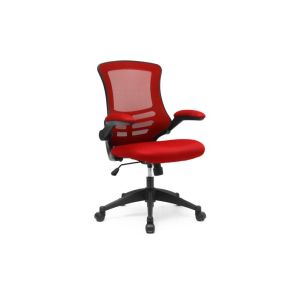 Moon High Mesh Back Operator Chair With Black Base (Red)
