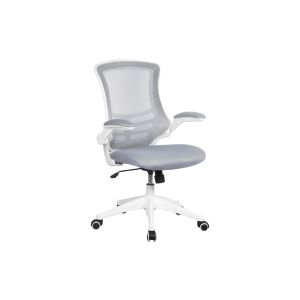 Moon High Mesh Back Operator Chair With White Base (Grey)