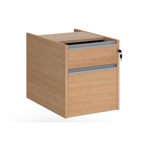 Value Line Classic+ Fixed 2 Drawer Pedestal (Silver Slats)