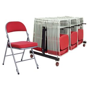 Deluxe Folding Chair Bundle Deal (30 Chairs & 1 Trolley)