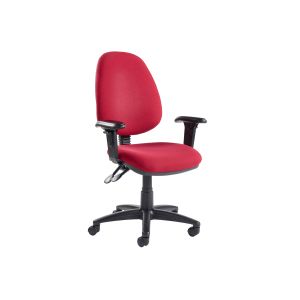 Vantage Deluxe High Back Fabric Operator Chair With Adjustable Arms