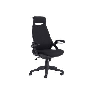 Roche Fabric High Back Managers Chair With Headrest Black