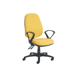 Gilmour Extra High Back Fabric Operator Chair With Fixed Arms