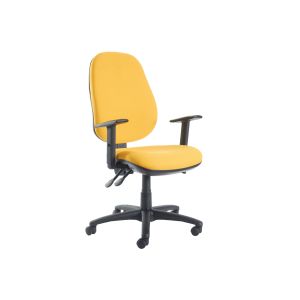 Gilmour Extra High Back Fabric Operator Chair With Height Adjustable Arms