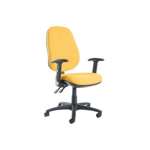Gilmour Extra High Back Fabric Operator Chair With Folding Arms