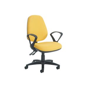 Gilmour High Back Fabric Operator Chair With Fixed Arms