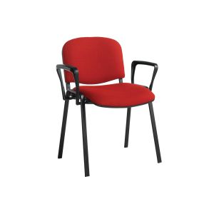Volta Stacking Conference Chair With Arms (Black Frame)