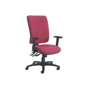 Polnoon Extra High Back Fabric Operator Chair With Folding Arms