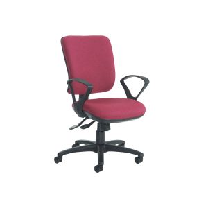 Polnoon High Back Fabric Operator Chair With Fixed Arms