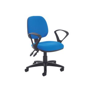 Point Medium Back Fabric Operator Chair With Fixed Arms