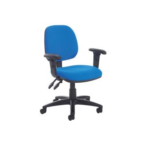 Point Medium Back Fabric Operator Chair With Height Adjustable Arms
