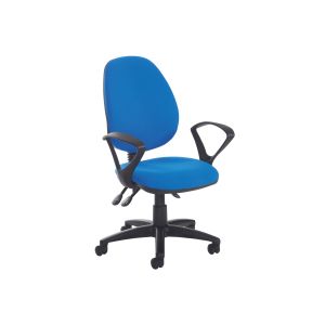 Point High Back Fabric Operator Chair With Fixed Arms