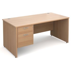 Value Line Deluxe Panel End Clerical Desk 2 Drawers