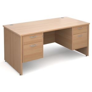 Value Line Deluxe Panel End Desk 2+2 Drawers