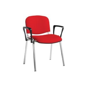 Volta Stacking Conference Chair With Arms (Chrome Frame)