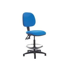 Point Medium Back Fabric Draughtsman Chair No Arms