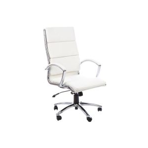 Andorra High Back Leather Faced Executive Chair (White)