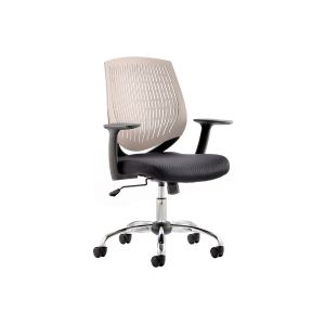 Rosina Grey Fabric Medium Back Operator Chair