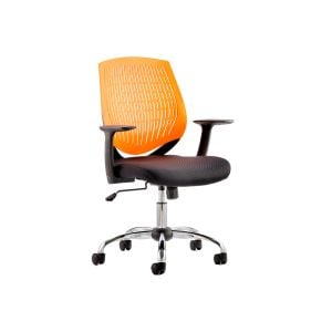 Rosina Orange Fabric Medium Back Operator Chair