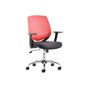Rosina Red Fabric Medium Back Operator Chair