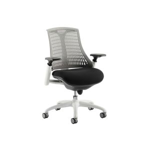 Warp White Frame Grey High Mesh Back Operator Chair