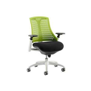 Warp White Frame Green High Mesh Back Operator Chair