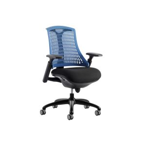 Warp Black Frame Blue High Mesh Back Operator Chair