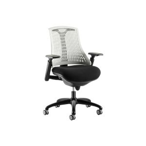 Warp Black Frame White High Mesh Back Operator Chair