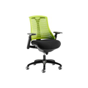 Warp Black Frame Green High Mesh Back Operator Chair