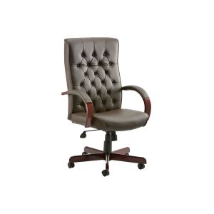 Tronso Traditional Leather Executive Chair Brown