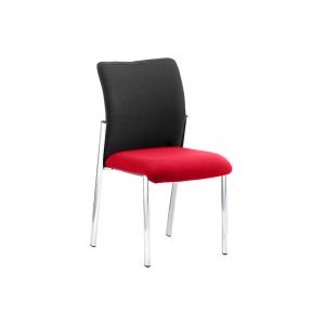 Guild Stacking Side Chair With Black Fabric Back