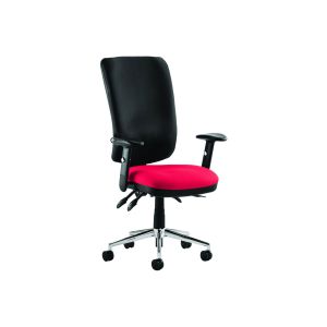 Praktikos High Back Fabric Operator Chair Black Back