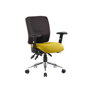 Praktikos Medium Back Fabric Operator Chair Black Back