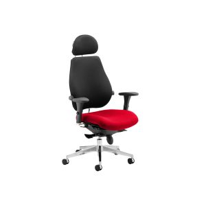 Praktikos Ultimate Fabric 24 Hour Operator Chair With High Black Back