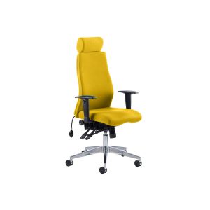 Brechin High Back Fabric Operator Chair With Headrest