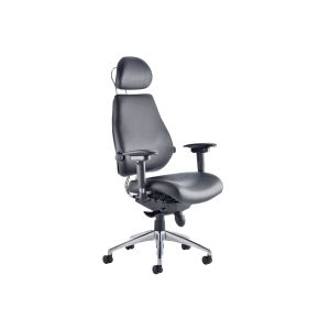 Praktikos Ultimate 24 Hour High Back Bonded Leather Operator Chair With Headrest