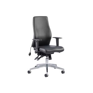 Brechin 24 Hour High Back Leather Faced Executive Chair