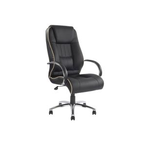 Freya High Back Executive Black Leather Faced Chair